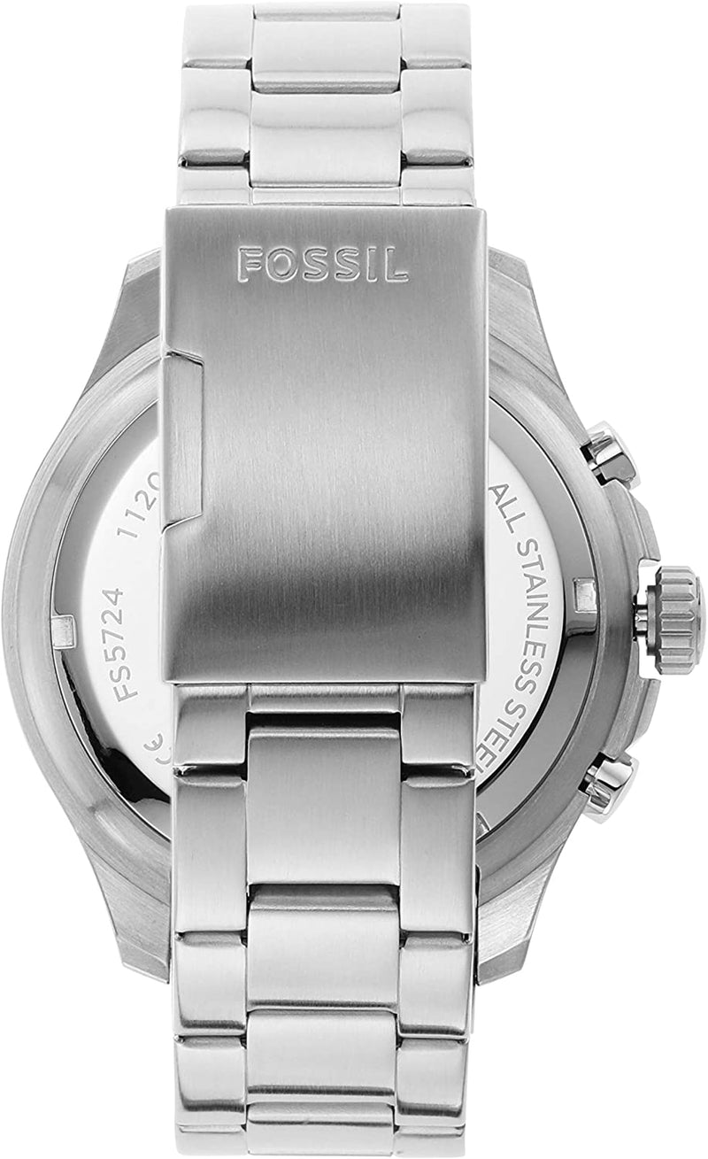 Fossil Chronograph Sport Blue Dial Stainless Steel Watch FS5724