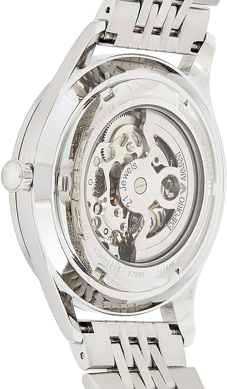 Emporio Armani Mens Stainless Steel Silver Dial Watch AR1945