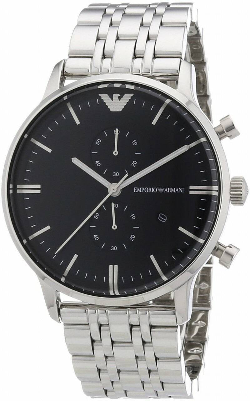 Emporio Armani Gents Stainless Steel Chronograph Ar0389 - Mens Watch