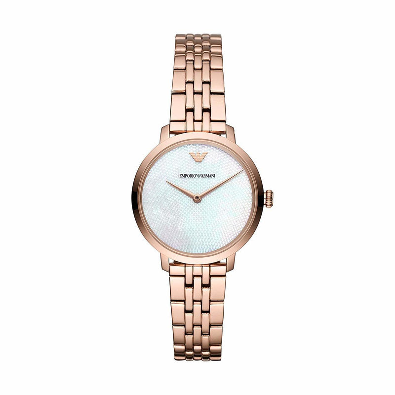 Emporio Armani Women's Quartz Rose Gold Watch with MOP Dial AR11158