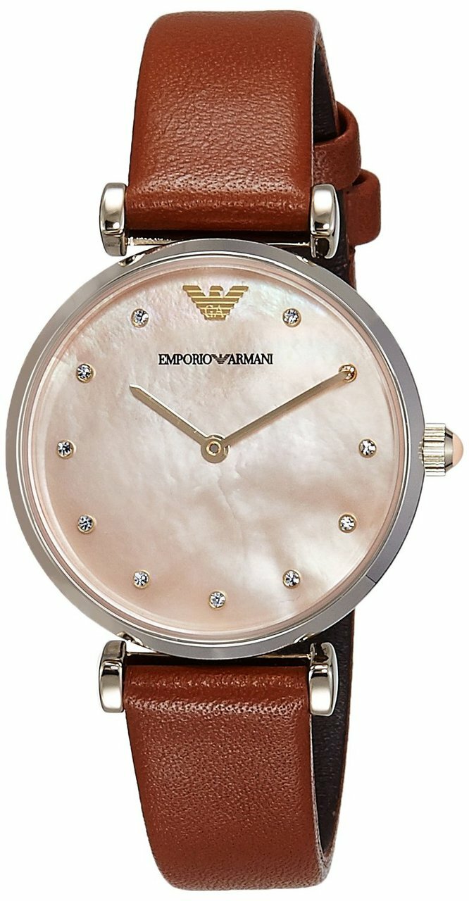 Armani Emporio Armani Retro Leather Ladies Watch Ar1960