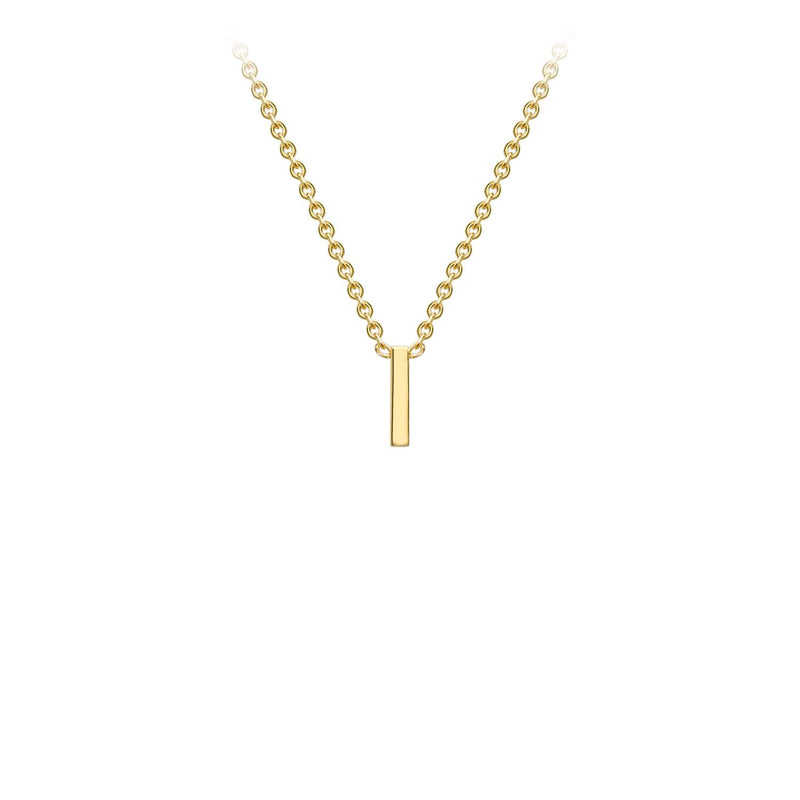 9K Yellow Gold Letter Initial Adjustable Necklace 38cm+5cm