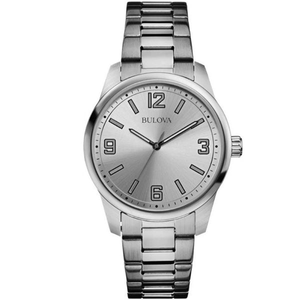 Bulova Corporate Stainless Steel Silver Mens Watch 96A154