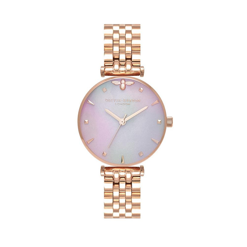 Olivia Burton Queen Bee Rose Gold Bracelet Watch - Rose Gold