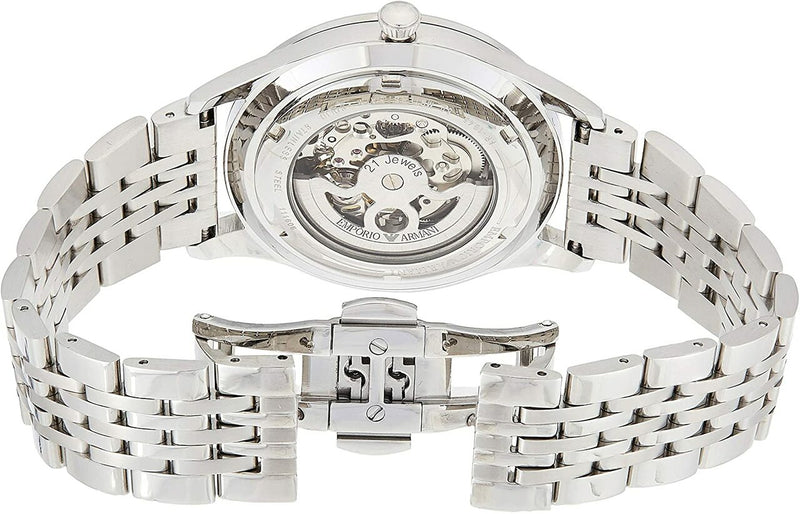 Emporio Armani Mens Stainless Steel Silver Dial Watch AR1945