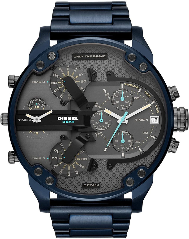 Diesel Mr. Daddy 2.0 Chronograph Blue Stainless Steel Mens Watch DZ7414