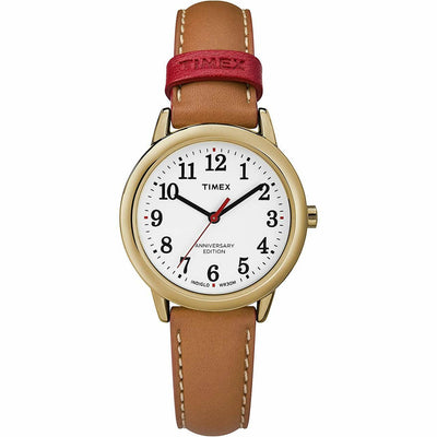 Timex Easy Reader Tw2R40300 Silver Leather Analog Quartz Fashion Womens Watch