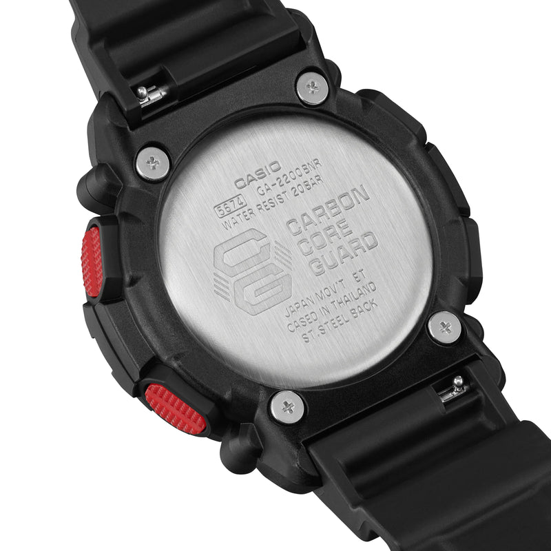 G-Shock Ignite Red Line Black Resin Band Watch GA2200BNR-1A