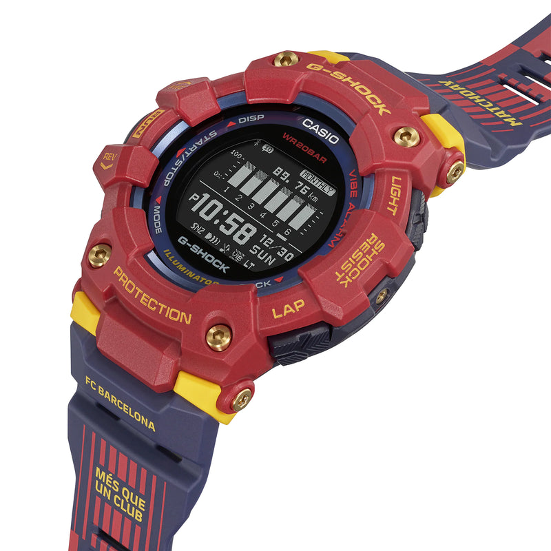 G-Shock G-Squad Blue and Red Resin Band Watch GBD100BAR-4D