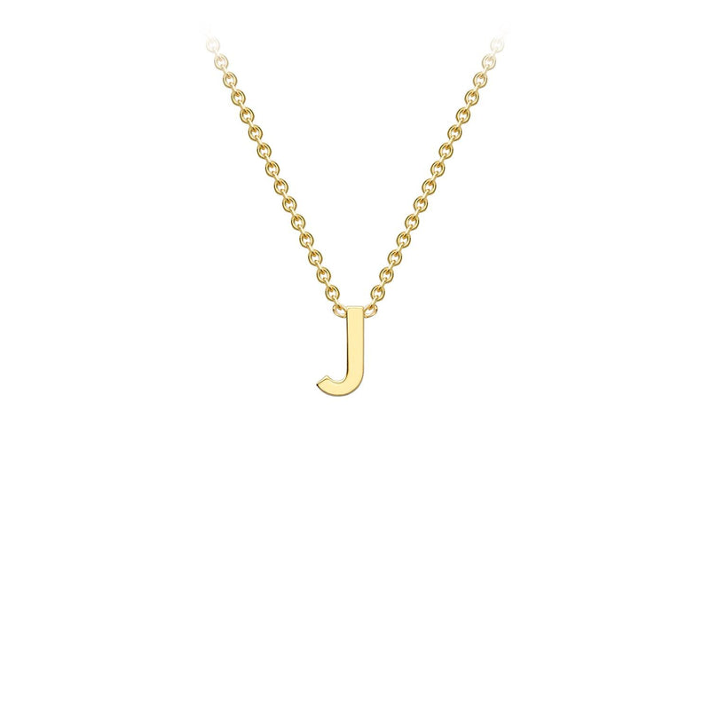 9K Yellow Gold Letter Initial Adjustable Necklace 38cm+5cm