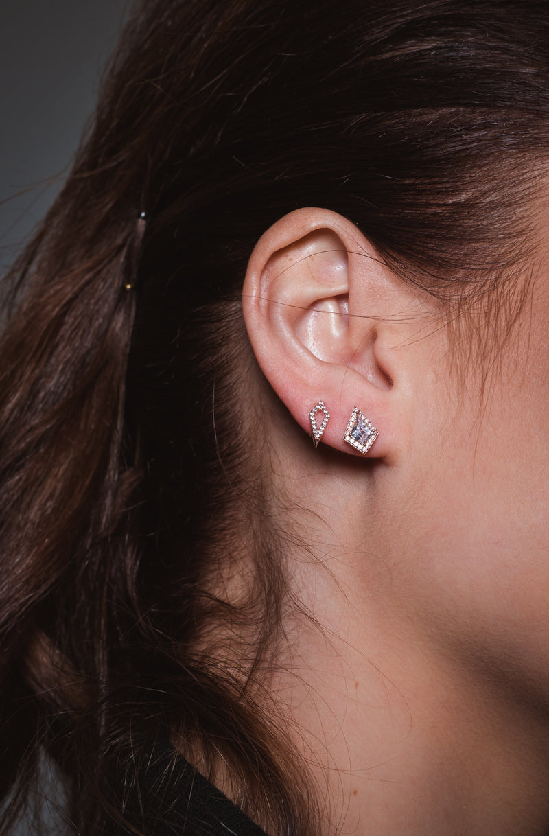 GEORGINI ROCK STAR KITE ROSE GOLD EARRINGS