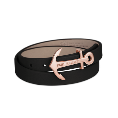 Paul Hewitt North Bound Rose Gold / Black Bracelet - S