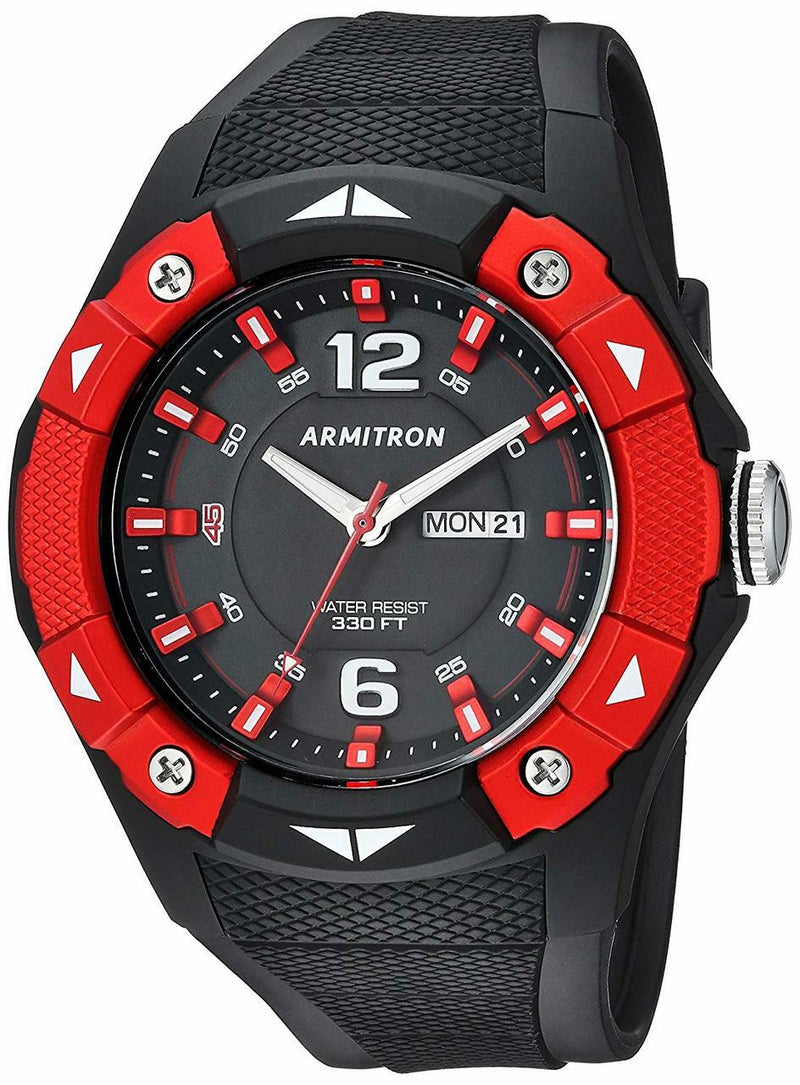 Armitron Sport Day/Date Function Resin Strap 20/5292Rbk Mens Watch