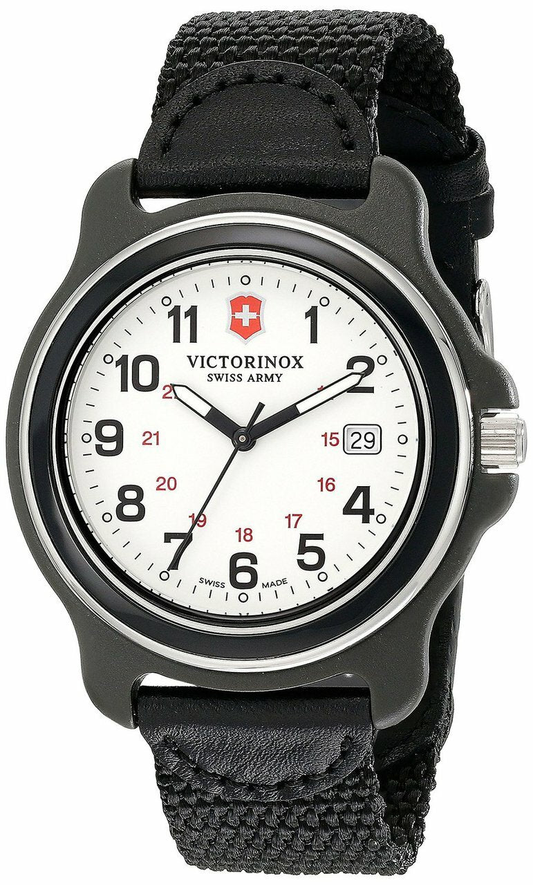 Victorinox Mens 249086 Original Xl Analog Display Swiss Quartz Black Watch