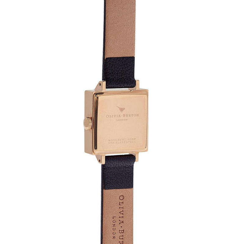 Olivia Burton Vintage Bow Rose Gold Black Watch - Rose Gold