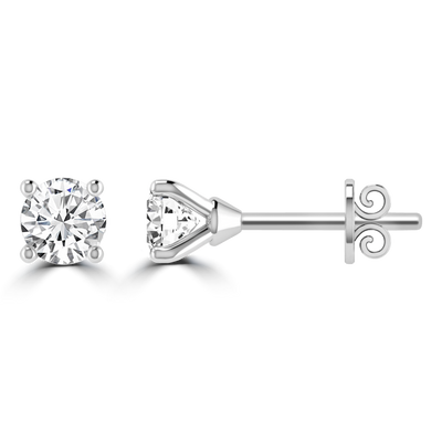 0.50ct GH I1 Diamond 4 Claw Studs in 9K White Gold