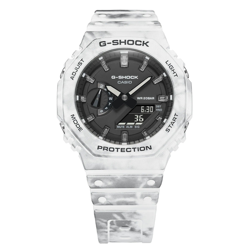 G-Shock  Digital Analog White Snow Band Watch GAE2100GC-7A