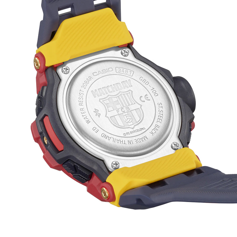 G-Shock G-Squad Blue and Red Resin Band Watch GBD100BAR-4D