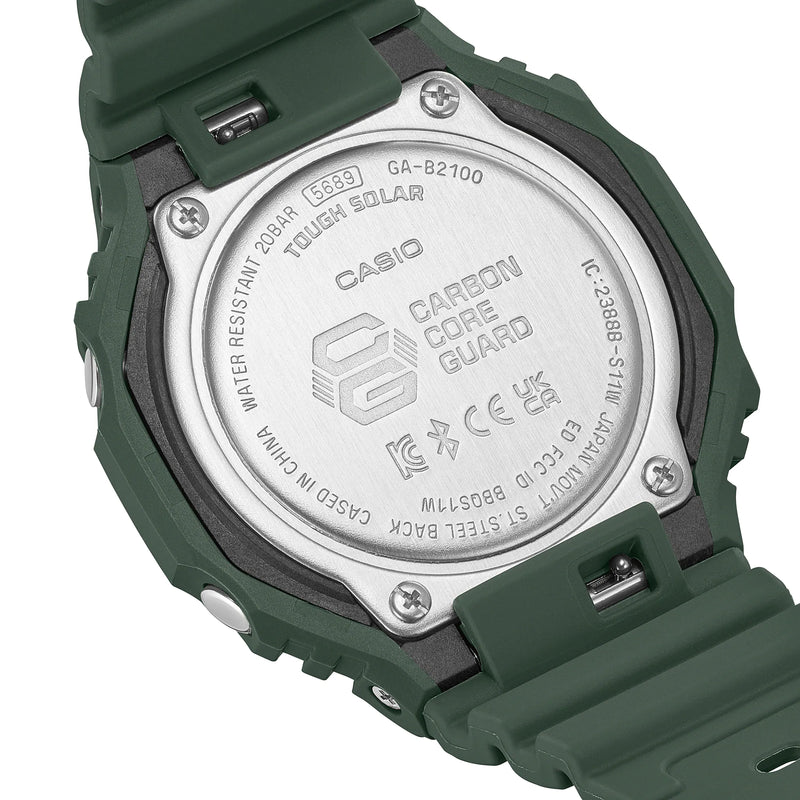 G-Shock CasioOak GAB2100-3A Green Watch with Smartphone Link and Tough Solar