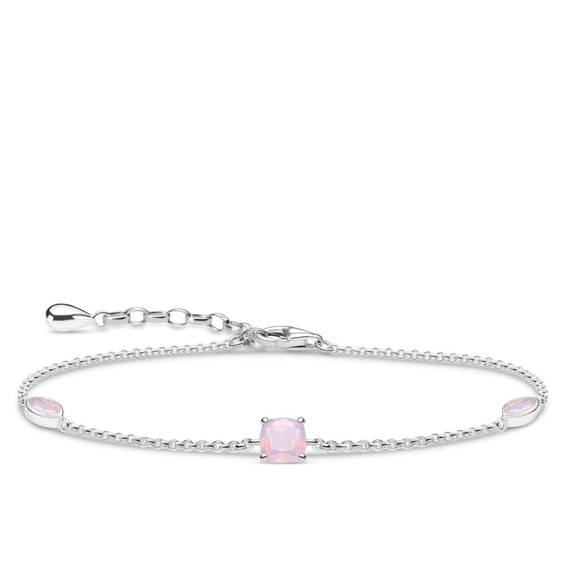 Thomas Sabo Bracelet Shimmering Pink Opal Colour Effect