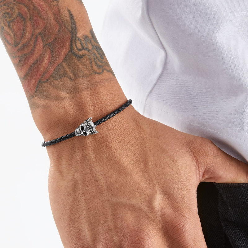 Thomas Sabo Leather Bracelet Skull