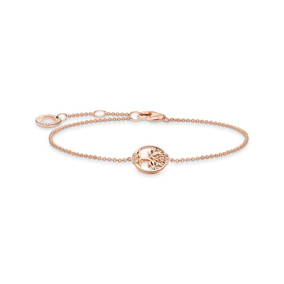 Thomas Sabo Bracelet Tree of Love white stones rose gold