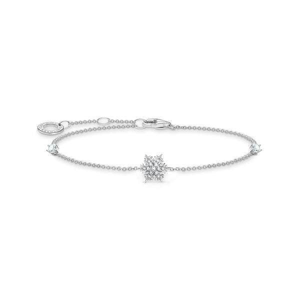 THOMAS SABO Bracelet snowflake with white stones silver