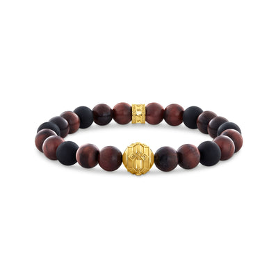 THOMAS SABO Obsidian and Red Tiger's Eye Bead Bracelet