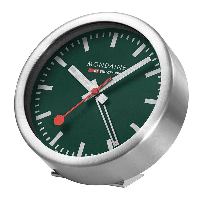 Mondaine Park Green Table and Alarm Clock, A997.MCAL.66SBV