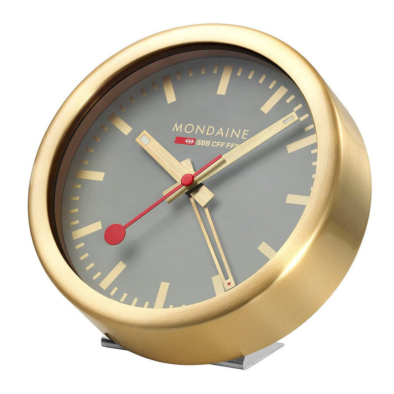 Mondaine Gray Wall Clock and Alarm Clock A997.MCAL.86SBG