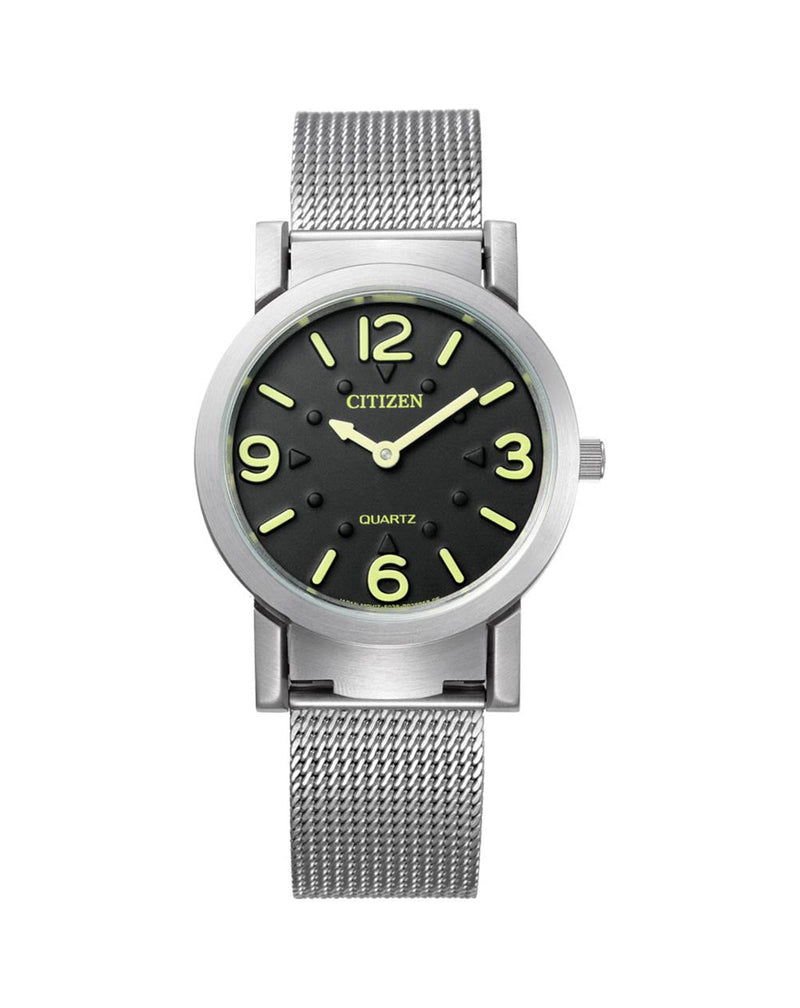 Citizen Tell The Time By Touch Stainless Steel Braille Watch AC2200-55E