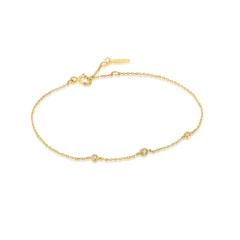 Ania Haie 14kt Gold Triple Natural Diamond Bracelet