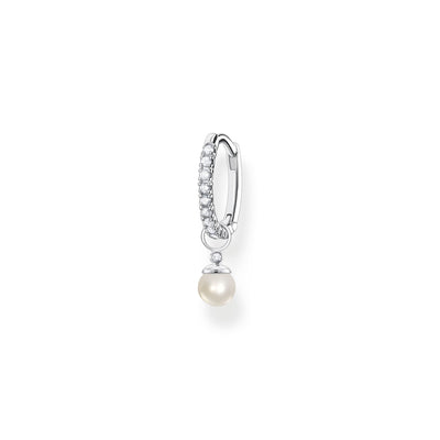 Thomas Sabo Single hoop earring with pearl pendant silver