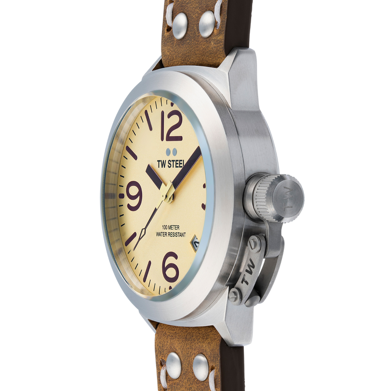 TW Steel Canteen 45MM Cream Dial Mens Watch CS100