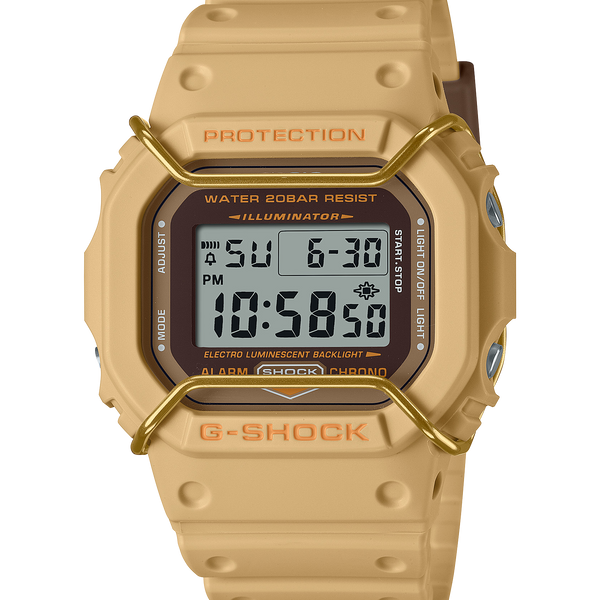 G Shock 5600 Series Face Protector Natural Beige DW5600PT 5D