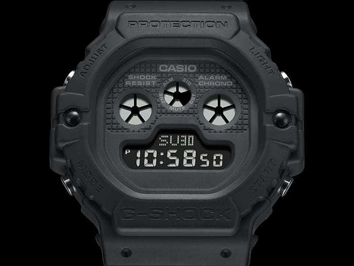 G-Shock Digital 5900 Style All Black Resin Band Watch