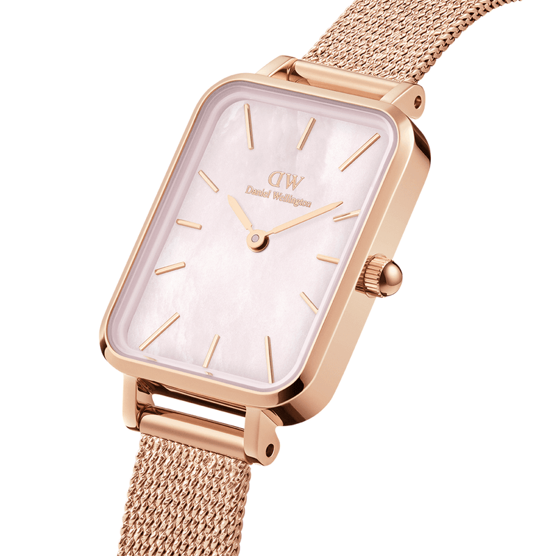 Quadro - Square watch in rose gold for women | DW