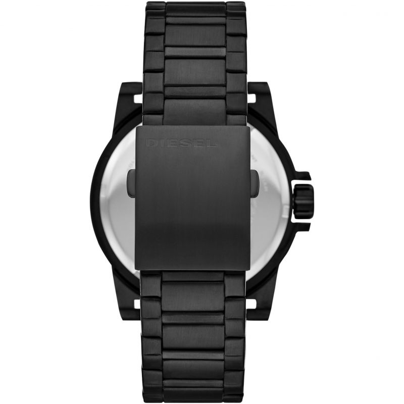 Diesel D-48 Three-Hand Black Stainless Steel Watch