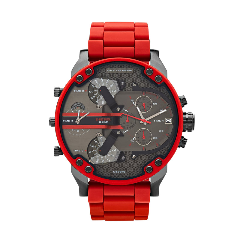 Diesel Mr. Daddy 2.0 Chronograph Red Stainless Steel Mens Watch DZ7370