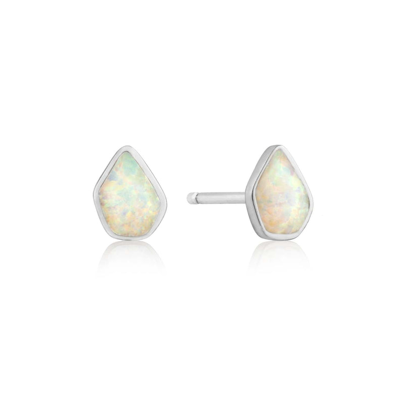 Ania Haie Opal Colour Stud Earrings - Silver