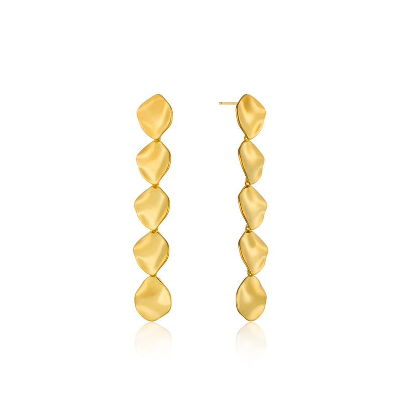 Ania Haie Crush Multiple Discs Rop Earrings - Gold