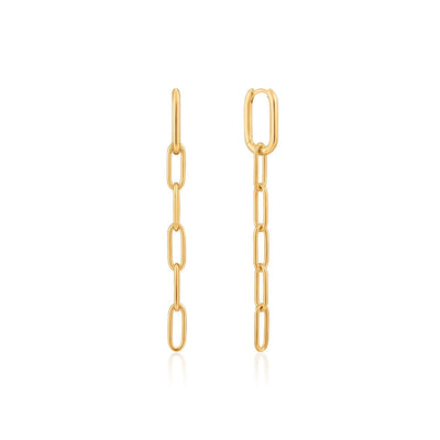 Ania Haie Cable Link Drop Earrings - Gold