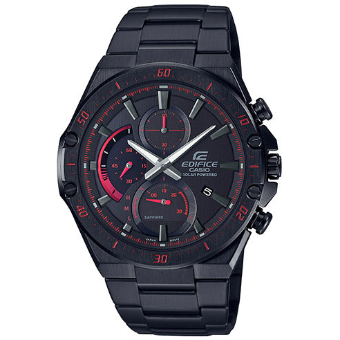 Casio Edifice Chronograph All Black with Red EFSS560DC-1A