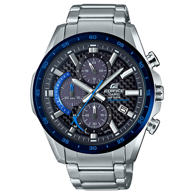 Casio Edifice Chronograph Solar Powered Carbon Dial Watch EQS900DB-2A