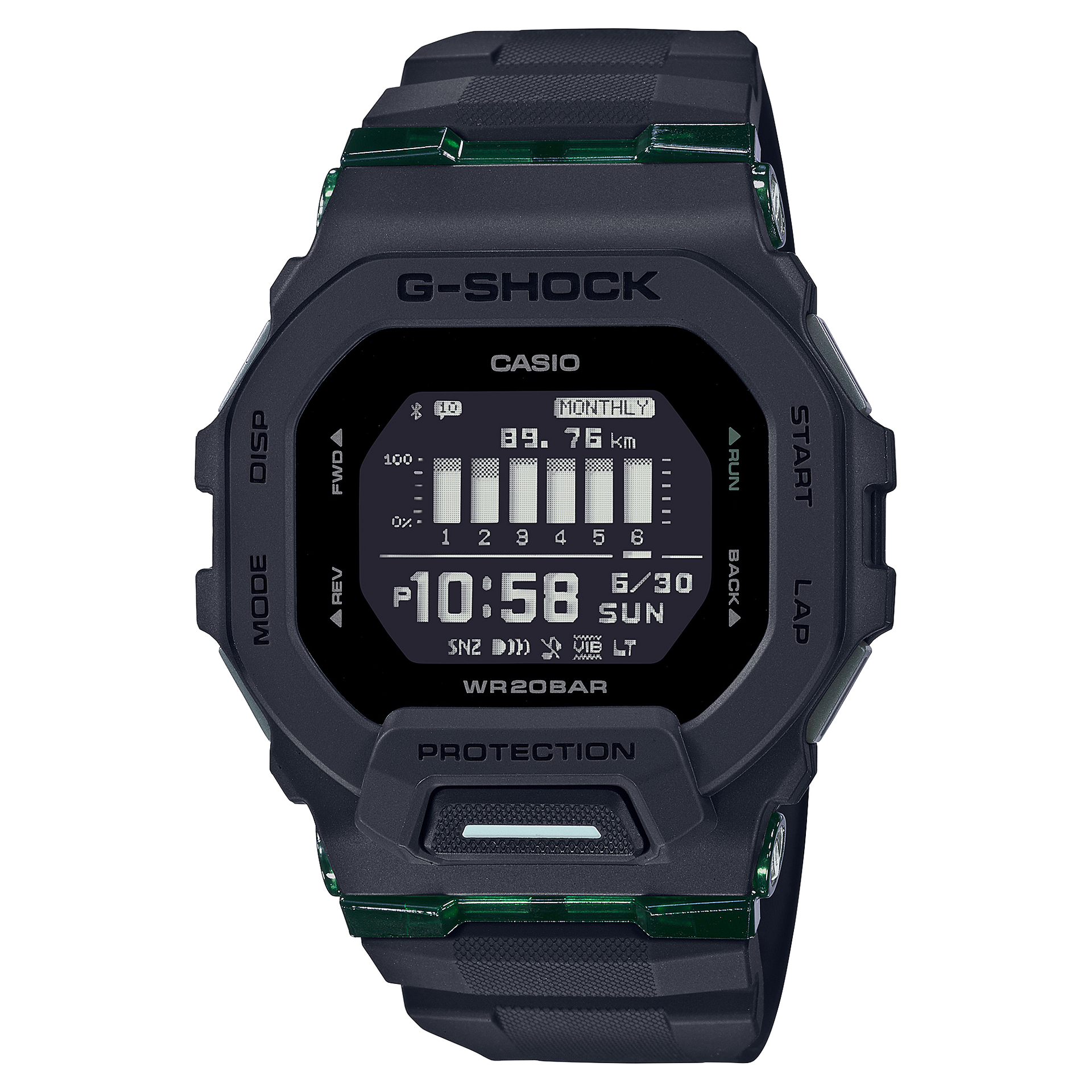 G-SHOCK GBD-200UU ブラック G-Shock GBD-200 Series Black Resin Strap Mens Watch GBD200UU-1D
