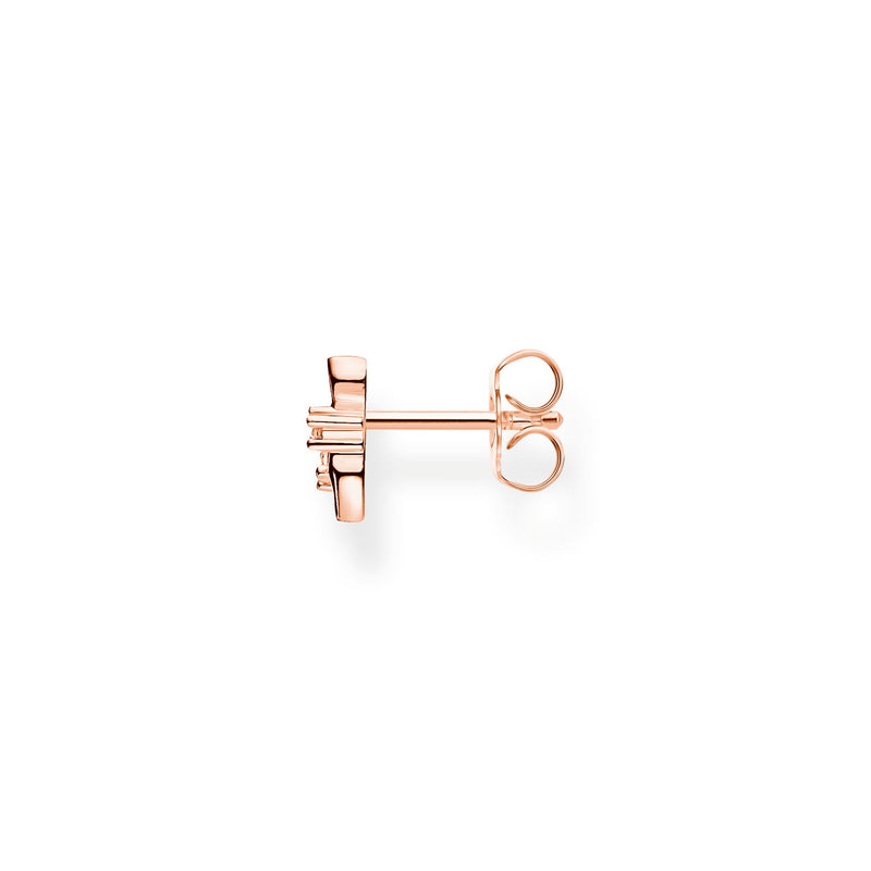 Thomas Sabo Single ear stud leaves white stones rose gold