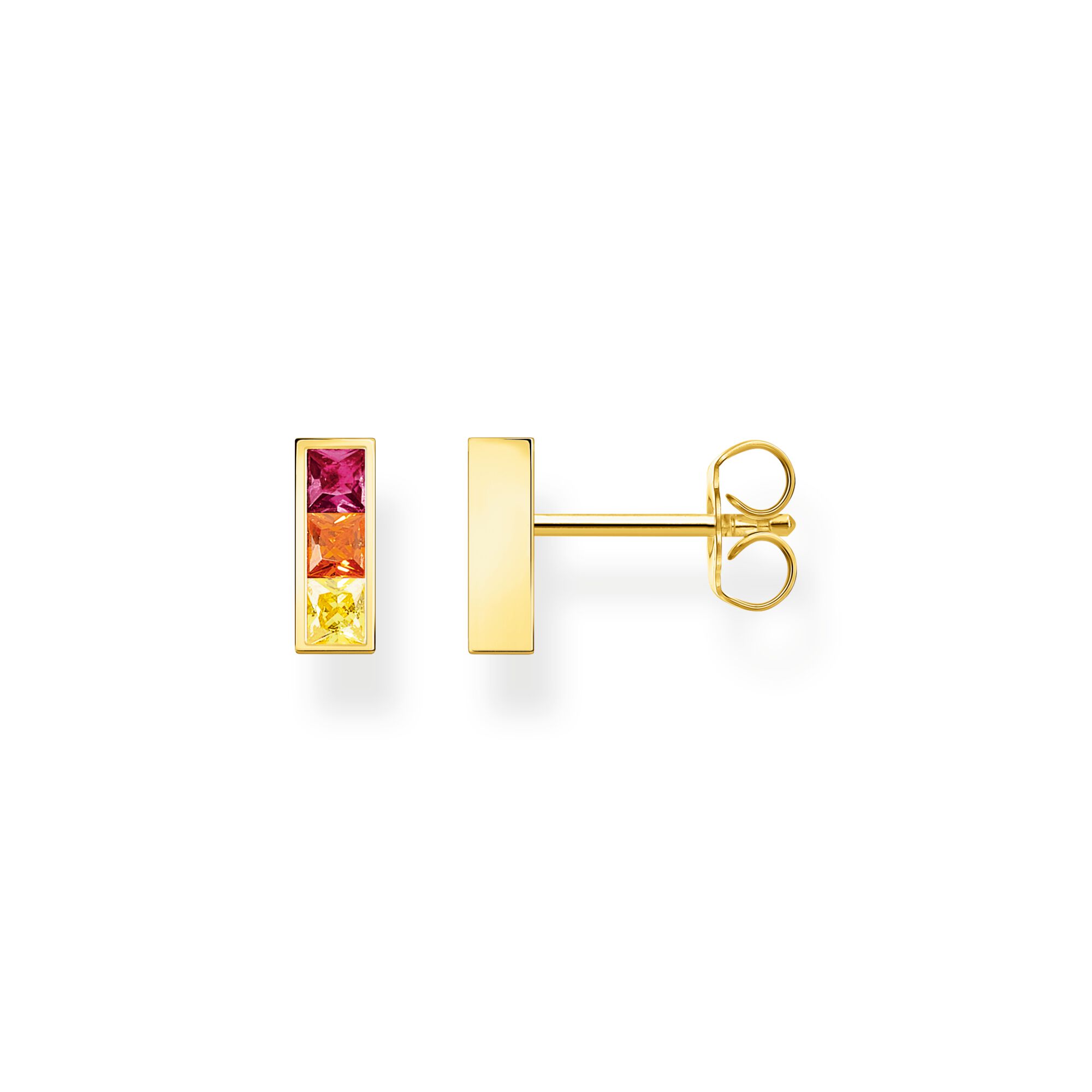 THOMAS SABO Ear studs colourful stones gold