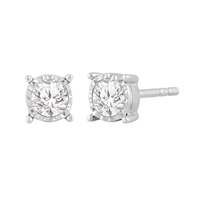Stud Earrings 0.33CT and 9K White Gold