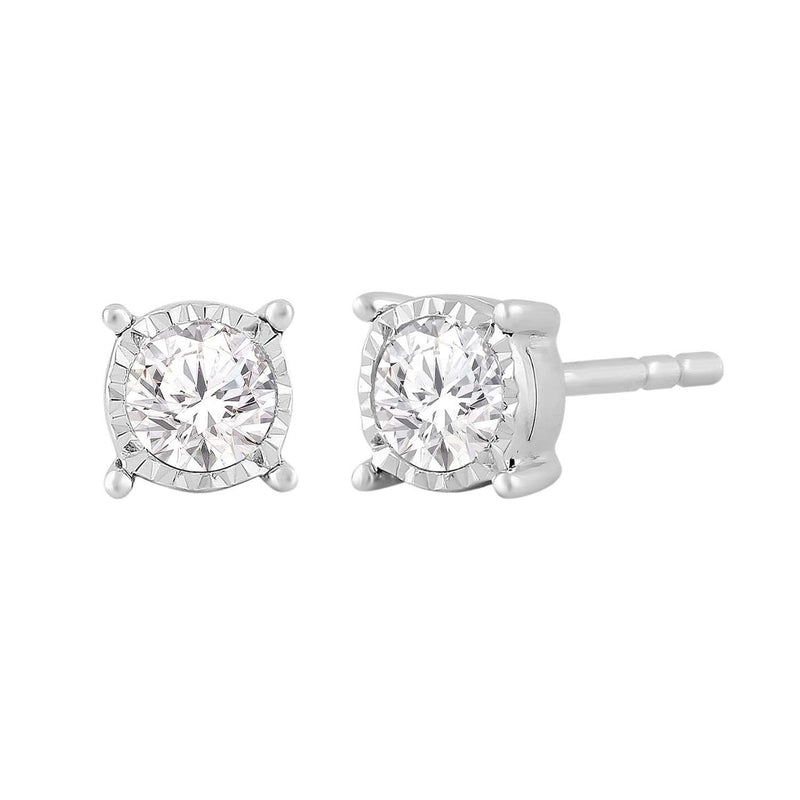 Stud Earrings 0.33CT and 9K White Gold