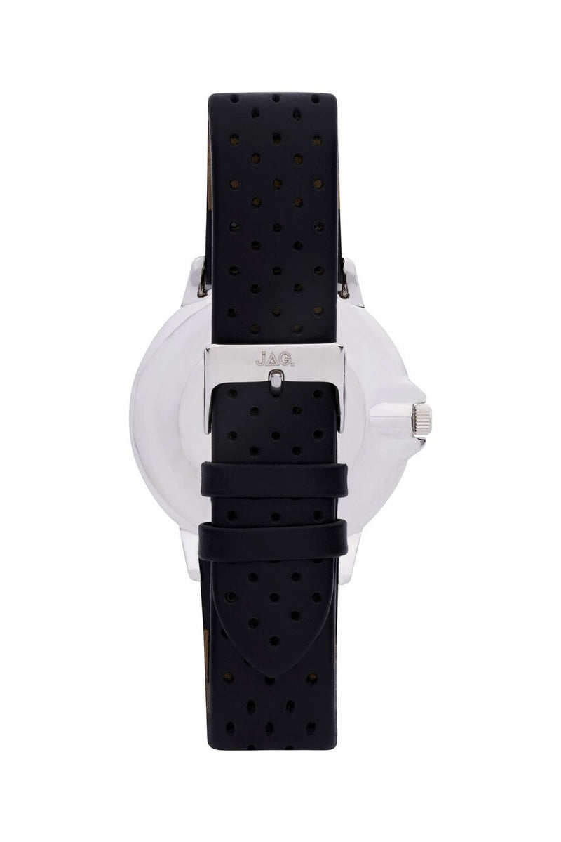 Jag Archie Black Leather Mens Watch